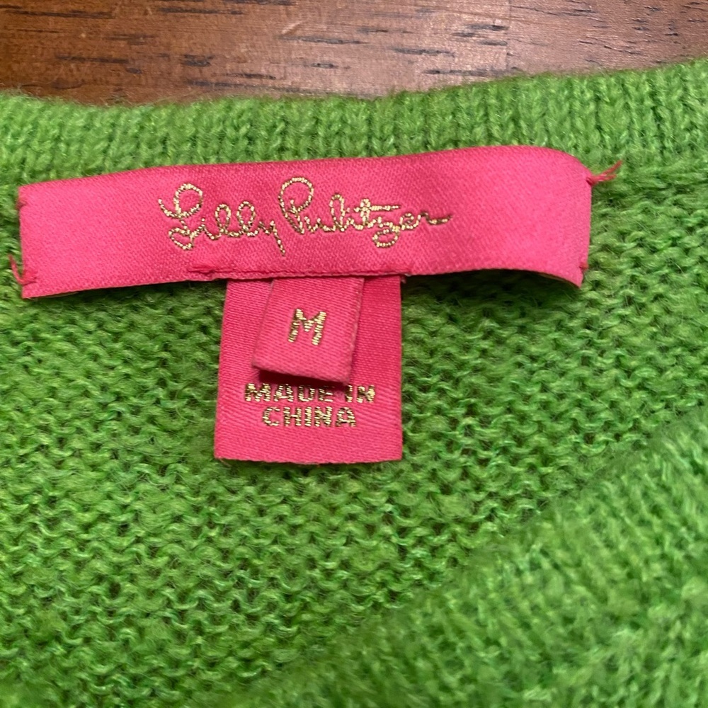 Lilly Pulitzer Angeli Lime Green Cardigan & Tank Set - Picture 11 of 16